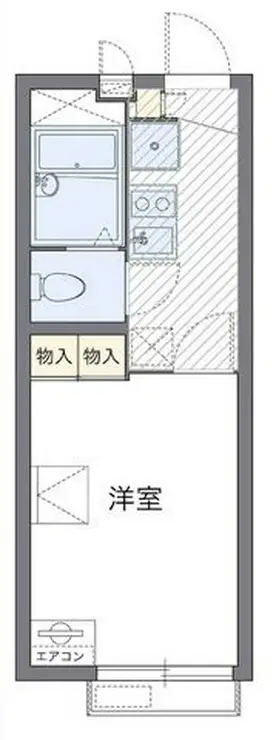 レオパレスアルファード 2階階 間取り