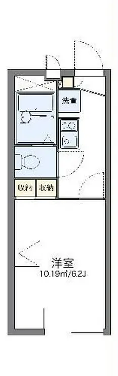 レオパレスハイツ旭が丘A 1階階 間取り