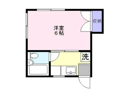 Mハイツ(1K/2階)の間取り写真