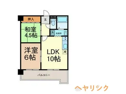 サンパーク大鐘II(2LDK/2階)の間取り写真