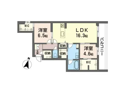 スターヴィレッジ(2LDK/3階)の間取り写真