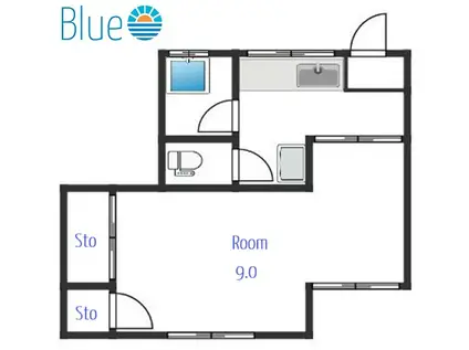 松嶋荘(1K/2階)の間取り写真