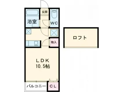 セザンヌ牛久保(ワンルーム/1階)の間取り写真