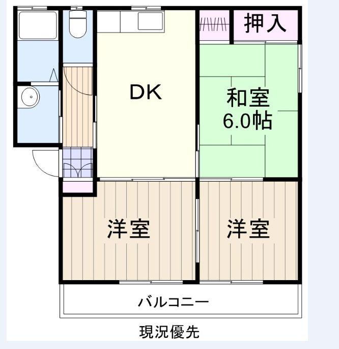 プチメゾンⅡ(3DK/1階)の間取り写真