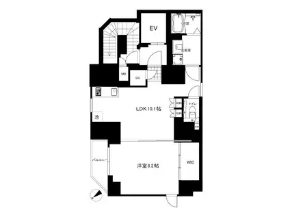 CREAL PREMIER恵比寿クリアルプレミア恵比寿(1LDK/2階)の間取り写真