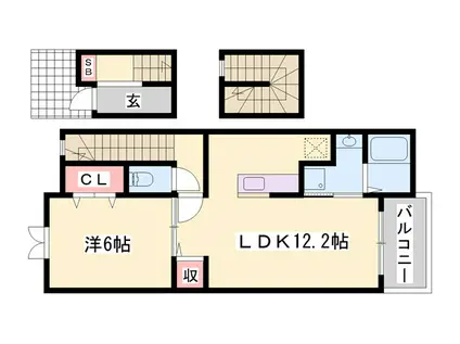 エスペランサIII(1LDK/3階)の間取り写真