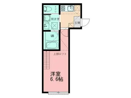 イデアル湘南(1K/1階)の間取り写真