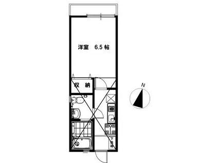 ラズベリーリーフ(1K/2階)の間取り写真