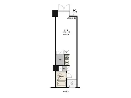 ミニヨン吉川(ワンルーム/3階)の間取り写真