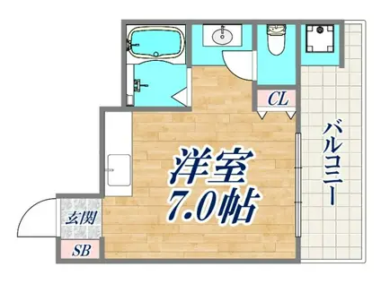 シップスビル(ワンルーム/5階)の間取り写真