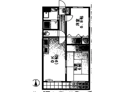 アーバン新徳田(2DK/3階)の間取り写真
