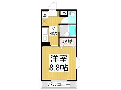 サンプローチ(1K/1階)の間取り写真