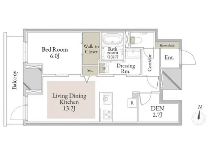 スカイテラス南大塚(1SLDK/5階)の間取り写真