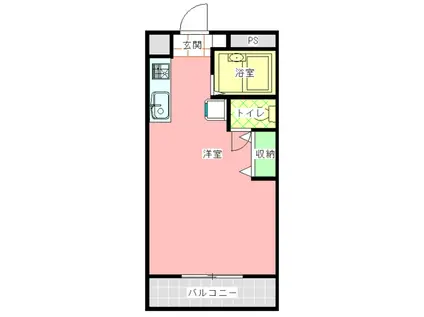 コーポピアかすが(ワンルーム/2階)の間取り写真