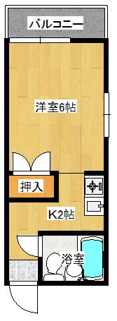 クレセント小町(1K/3階)の間取り写真