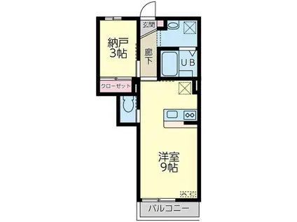ANYRE高砂駅東II(ワンルーム/1階)の間取り写真
