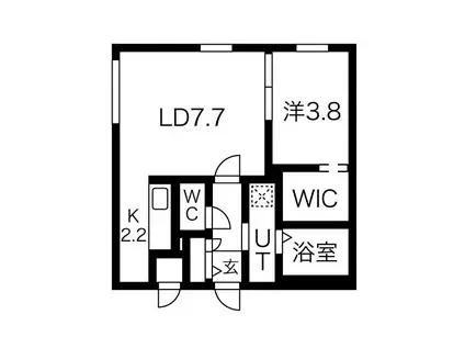 BELLISSIMO MIYANOSAWA(1LDK/2階)の間取り写真