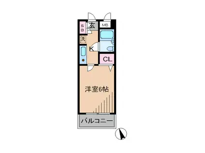 アーバンヒルズマンション日吉(1K/4階)の間取り写真