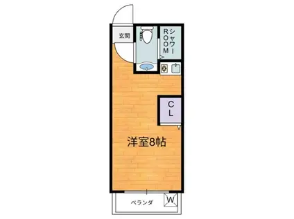 東宏ハイム西新宿(ワンルーム/2階)の間取り写真