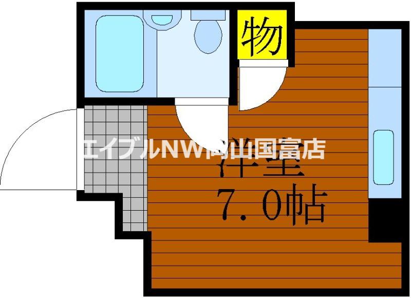元町ビル(1K/3階)の間取り写真