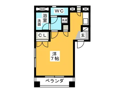 スカイパレス東武練馬(ワンルーム/3階)の間取り写真
