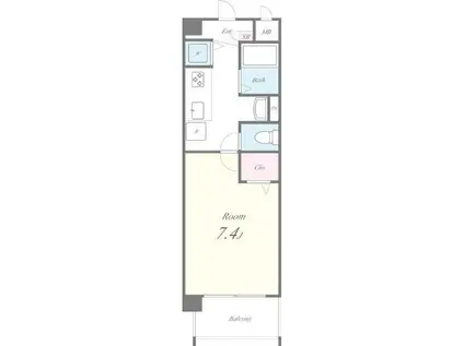 グリーンバーズ テラス(1K/1階)の間取り写真