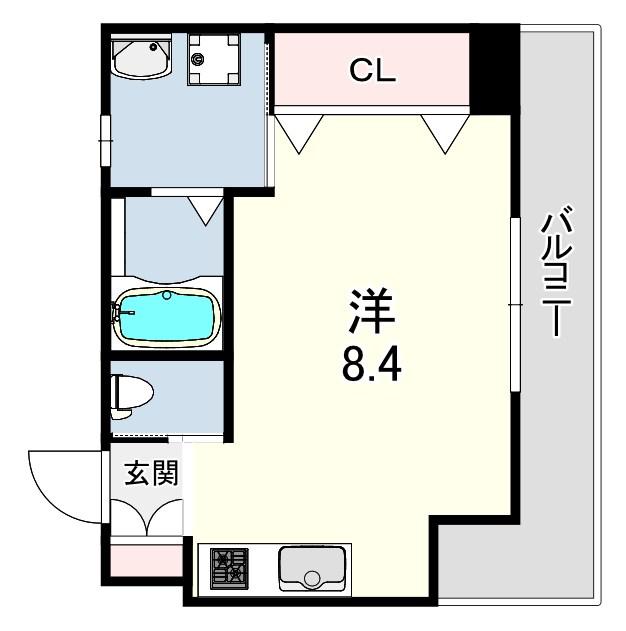 中天マンション(ワンルーム/4階)の間取り写真