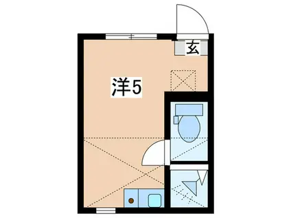 追浜パルマーニャ(ワンルーム/2階)の間取り写真