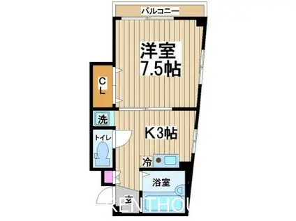 コートハウスJ(1K/2階)の間取り写真