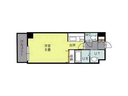 TAKE・N20(1K/4階)の間取り写真