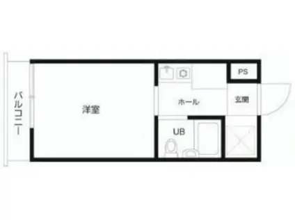 センチュリー志木(1K/3階)の間取り写真