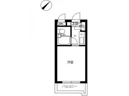 スカイコート洗足池(ワンルーム/2階)の間取り写真