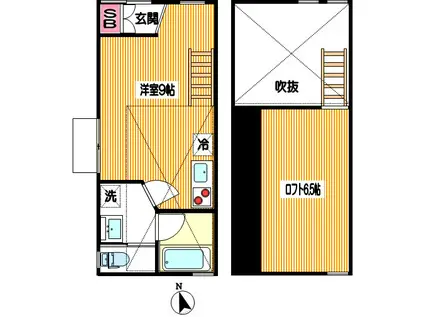 アレンデール(ワンルーム/1階)の間取り写真