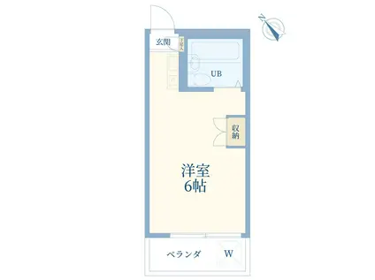 メゾン・ド・リュビ(ワンルーム/3階)の間取り写真