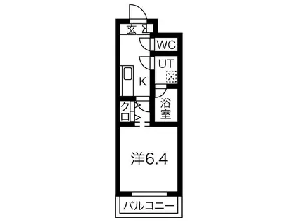 SKY COURT PREMIER(1K/1階)の間取り写真