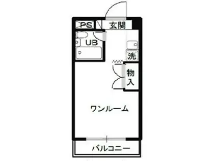 SBビル(ワンルーム/4階)の間取り写真