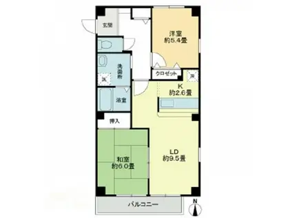 メゾン・ラフィネ(2LDK/3階)の間取り写真