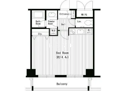WAT`S 白金(ワンルーム/3階)の間取り写真