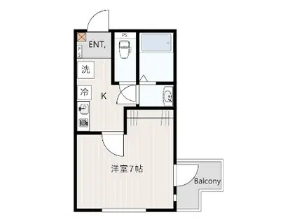 CASA MOMA高津(1K/2階)の間取り写真