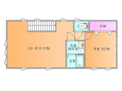 城南ユニテ(1LDK/2階)の間取り写真