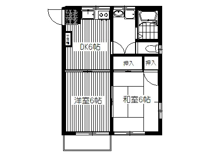 リヴェールK(2DK/2階)の間取り写真