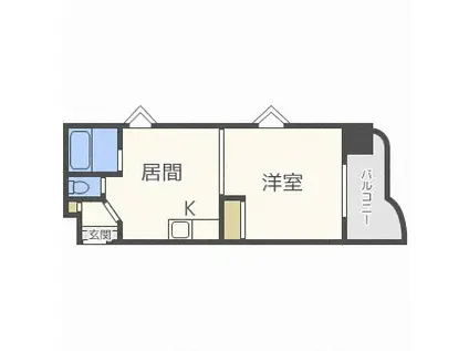 EXCELLII(1DK/4階)の間取り写真