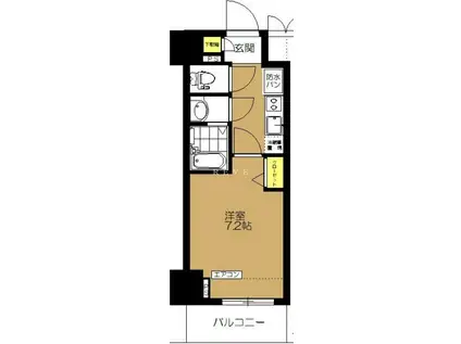 グランド・ガーラ銀座(1K/4階)の間取り写真