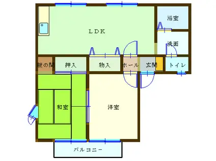ファミールハピネス(2LDK/2階)の間取り写真