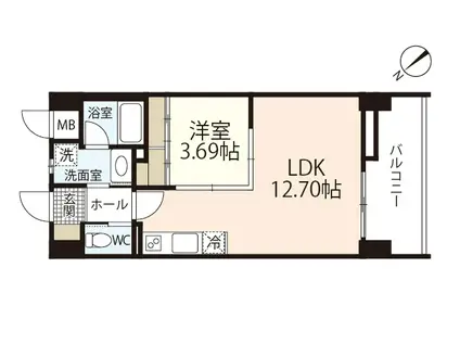 GRAND STAGE24(1LDK/6階)の間取り写真