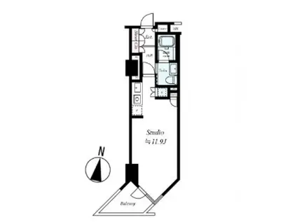 フィールA渋谷(ワンルーム/5階)の間取り写真