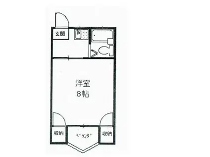 エステート浜道(1K/3階)の間取り写真