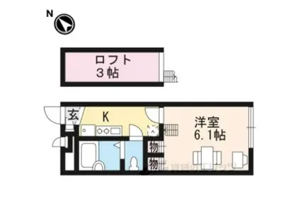 レオパレスひつじ雲(1K/2階)の間取り写真