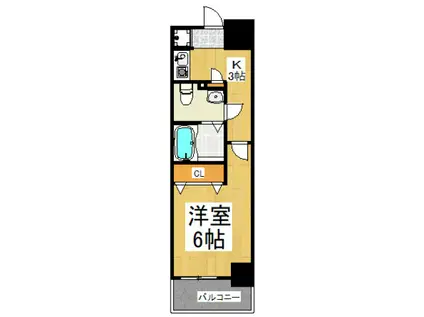 NSTAGE KUMEGAWA(1K/12階)の間取り写真