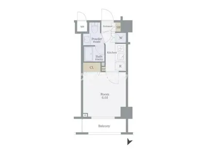 プレール・ドゥーク東京ノースII(1K/1階)の間取り写真